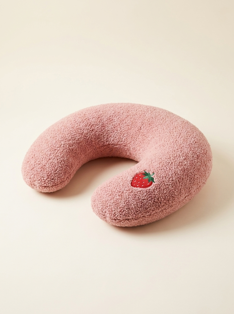 PawCalm U-shape calming pillow for small dogs, pink