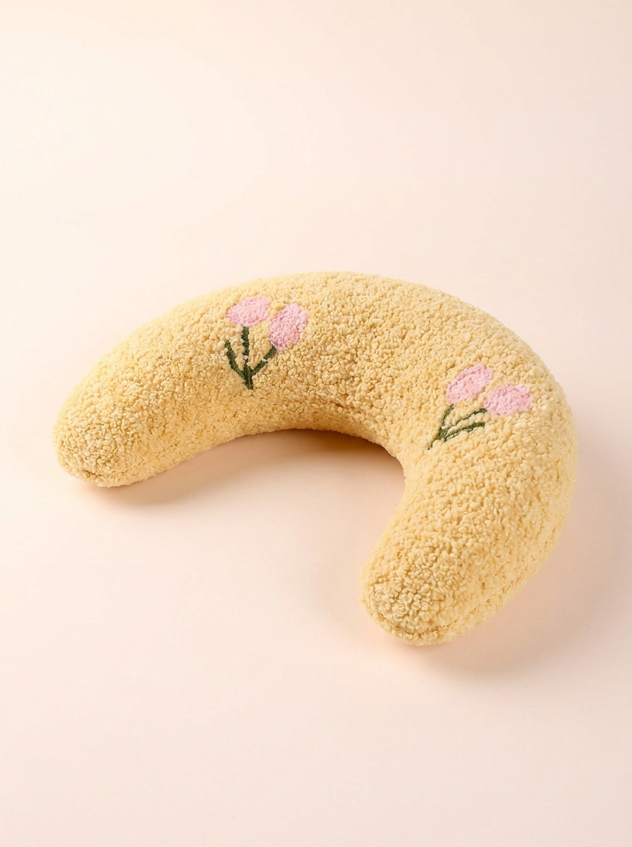 PawCalm U-shape calming pillow for small dogs, yellow